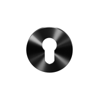 Cylinder Rose GPF0902VRP5 53x6mm PVD Black