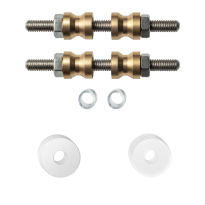 GPF996962DB19 glass door fastenings for double-sided mounting white rose 19x2mm