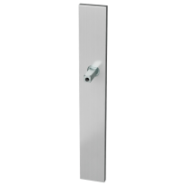 GPF1100.75 langschild XL rechthoekig RVS geborsteld met vastgelaste knopvastzetter