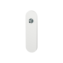 GPF1110.62.432 short backplate rounded lock 55PZ white with welded knob fastener