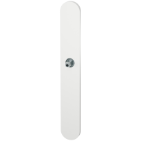 GPF1170.62.442 long backplate XL rounded lock 72PZ white with welded knob fastener