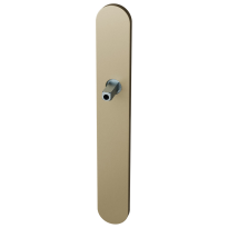 GPF1170.A4.411 long backplate XL rounded lock 72 Champagne blend with welded knob fastener
