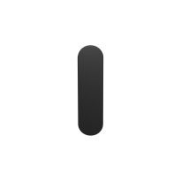 GPF1210.61L/R short backplate rounded left-/ right handed black