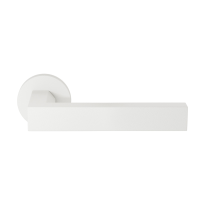 GPF1304.62.00 white Tapu door handle on rose 50x8mm