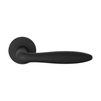GPF1314.61.00 black Rangi door handle on rose 50x8mm