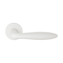 GPF1314.62.00 white Rangi door handle on rose 50x8mm