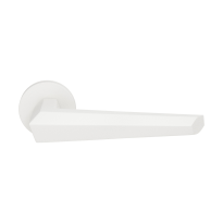 GPF3112.62.00 white Rua door handle on rose 50x8mm