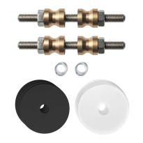 GPF996961DB35 glass door fastenings for double-sided mounting black rose 35x2mm
