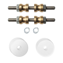 GPF996962DB27 glass door fastenings for double-sided mounting white rose 27x2mm