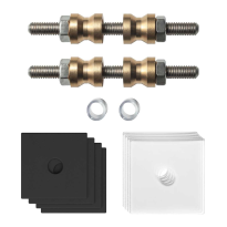 GPF997061DB32 glass door fastenings for double-sided mounting black rose 32x24x2mm