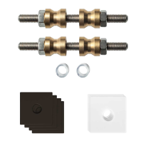 GPF9970A1DB24 glass door fastenings for double-sided mounting Dark blend rose 24x24x2mm