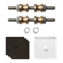 GPF9970A1DB32 glass door fastenings for double-sided mounting Dark blend rose 32x24x2mm
