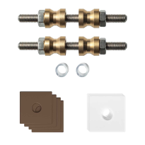 GPF9970A2DB24 glass door fastenings for double-sided mounting Bronze blend rose 24x24x2mm