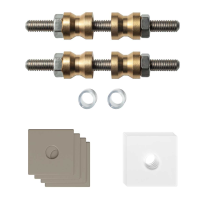 GPF9970A3DB24 glass door fastenings for double-sided mounting Mocca blend rose 24x24x2mm