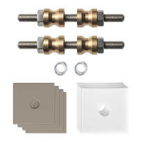 GPF9970A3DB32 glass door fastenings for double-sided mounting Mocca blend rose 32x24x2mm