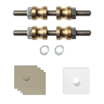 GPF9970A4DB24 glass door fastenings for double-sided mounting Champagne blend rose 24x24x2mm