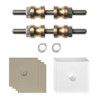 GPF9970A4DB32 glass door fastenings for double-sided mounting Champagne blend rose 32x24x2mm