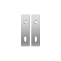 Short backplate GPF1100.15 lock 72 satin stainless steel