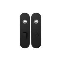 Short backplate GPF8100.10 bathroom 63/8 big knob black