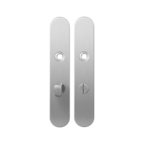 Long backplate GPF1100.20 bathroom 63/8 normal knob satin stainless steel