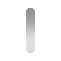 Long backplate GPF1200.60 polished stainless steel