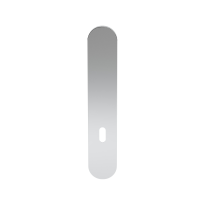 Long backplate GPF1200.60L/R lock 72 without latch polished stainless steel