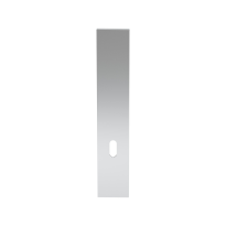 Long backplate GPF1200.65 lock 72 without latch polished stainless steel
