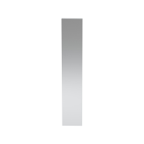 Long backplate GPF1200.65 blind without latch polished stainless steel