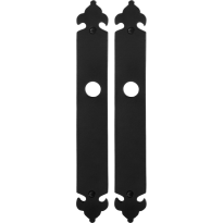 Long backplate GPF6100.25 blind wrought iron black