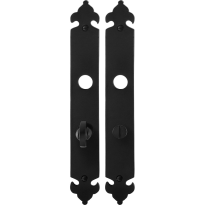 Long backplate GPF6100.25 bathroom 63/8 wrought iron black