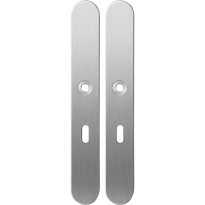 Long backplate XL GPF1100.70 lock 56 satin stainless steel