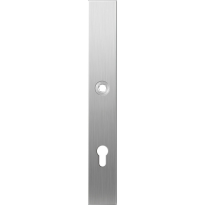 Long backplate XL GPF1100.75L 85PZ left handed satin stainless steel