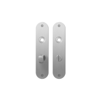 Flat backplate GPF1100.12 bathroom 55/8 normal knob satin stainless steel