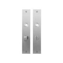 Flat backplate GPF1100.26 bathroom 63/8 normal knob satin stainless steel