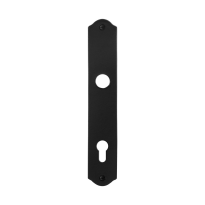 Backplate GPF6100.22L/R 85PZ left-/right handed wrought iron black