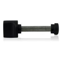 Turn and Release set GPF8110.61 spindle 8mm black large knob