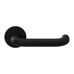 Door handle black on rose U-model 19mm GPF805VZR rose 53x6,5mm pointing right