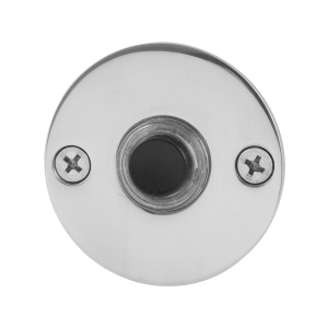 Doorbell with black button GPF9826.46 round 50x2 mm polished stainless steel