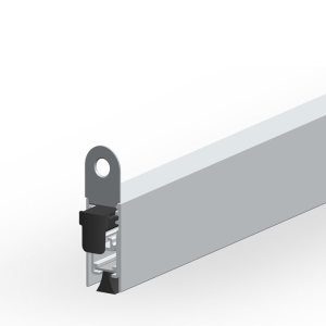 Drop seal Brush velour brush 1028mm aluminium