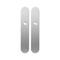 Long backplate GPF1100.20 blind satin stainless steel