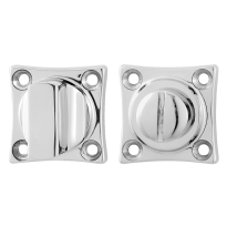 Turn and Release set GPF0910.49 38x38x5mm spindle 8mm polished stainless steel large knob