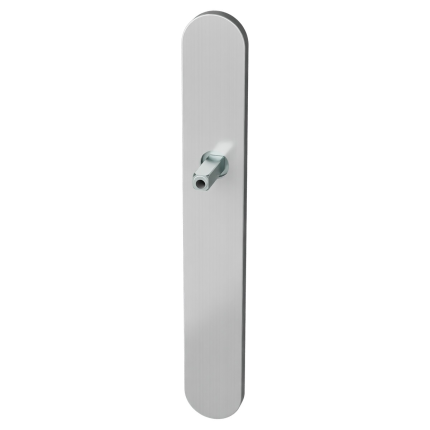 GPF1100.70 langschild XL afgerond RVS geborsteld met vastgelaste knopvastzetter