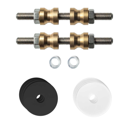 GPF996961DB27 glass door fastenings for double-sided mounting black rose 27x2mm