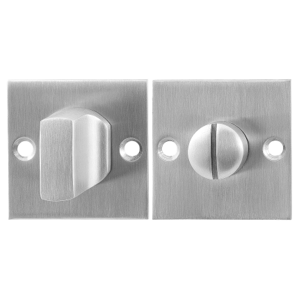 Turn and Release set GPF0910.08 50x50x2mm spindle 8mm satin stainless steel large knob