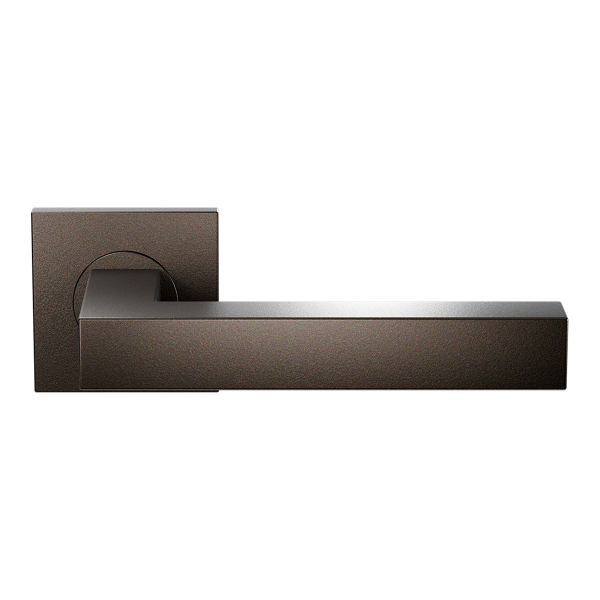 Vierkant Model Deurkruk op rozet Dark blend 
