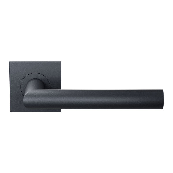 Deurkruk op rozet L-haaks model 19mm Antraciet